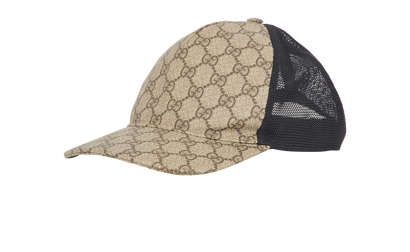 Gucci GG Mesh Panel Cap, &pound;150, Accessories, Beige, Polyester Mix, Front view
